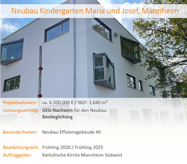 Neubau Kindergarten Maria und Josef Mannheim